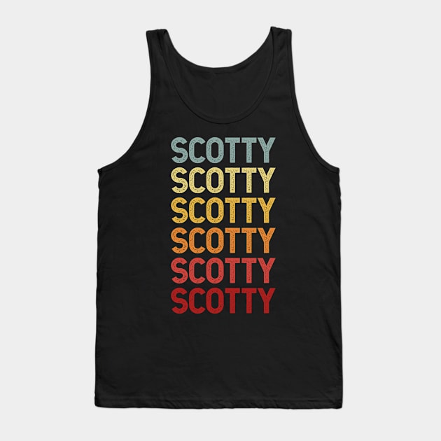 Scotty Vintage Name Gift Tank Top by CoolDesignsDz